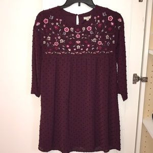 EYESHADOW GIRLS FLORAL EMBROIDERED DRESS